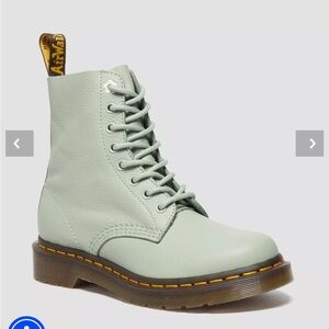 Dr. Martens Mint Green Leather Lace-Up Boot